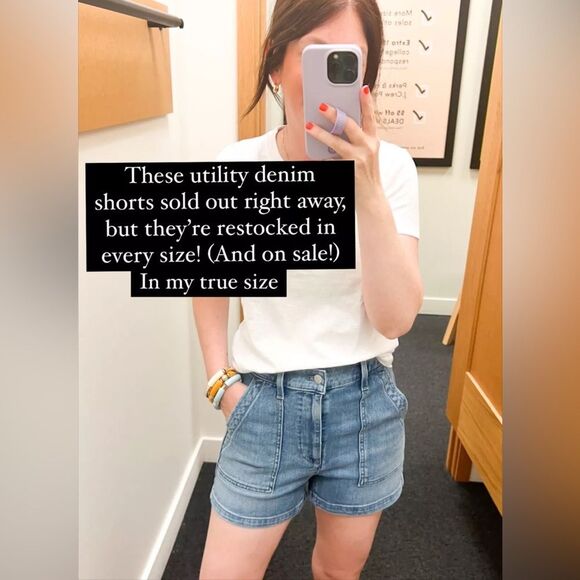 JCREW Utility Denim Short Skylar Wash Blue 32 - Picture 10 of 11